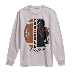 Proud Football Mom Long Sleeve Shirt Game Day Supporter Gift TS12 Ice Gray Print Your Wear