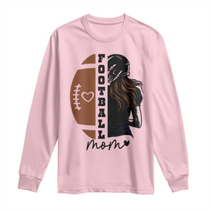 Proud Football Mom Long Sleeve Shirt Game Day Supporter Gift TS12 Light Pink Print Your Wear