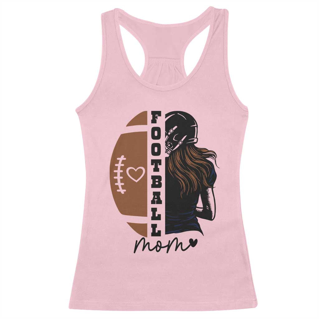 Proud Football Mom Racerback Tank Top Game Day Supporter Gift TS12 Light Pink Print Your Wear