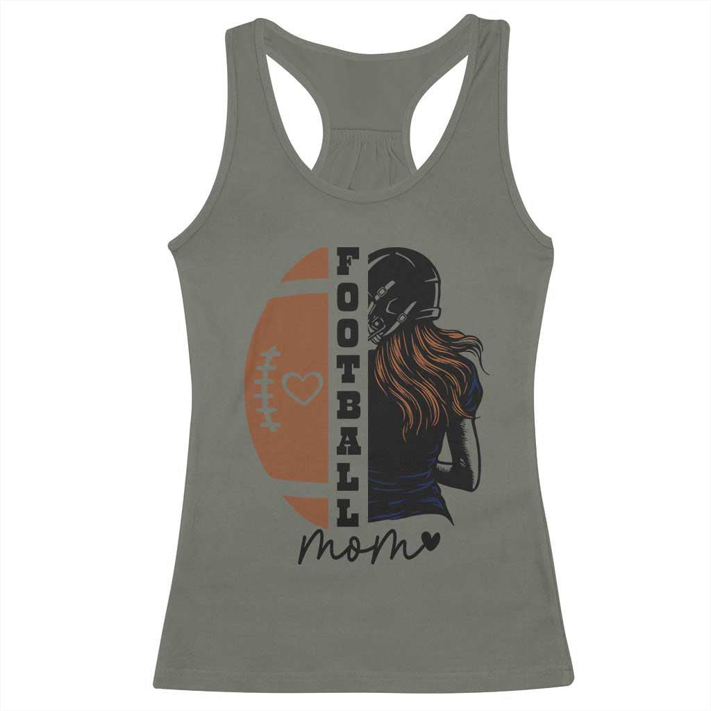 Proud Football Mom Racerback Tank Top Game Day Supporter Gift TS12 Military Green Print Your Wear