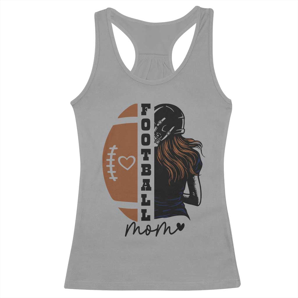 Proud Football Mom Racerback Tank Top Game Day Supporter Gift TS12 Sport Gray Print Your Wear