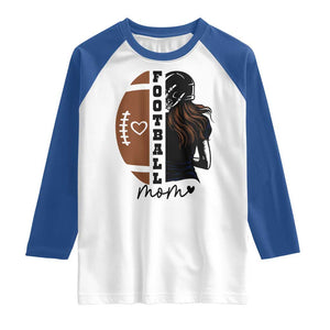 Proud Football Mom Raglan Shirt Game Day Supporter Gift TS12 White Royal Print Your Wear