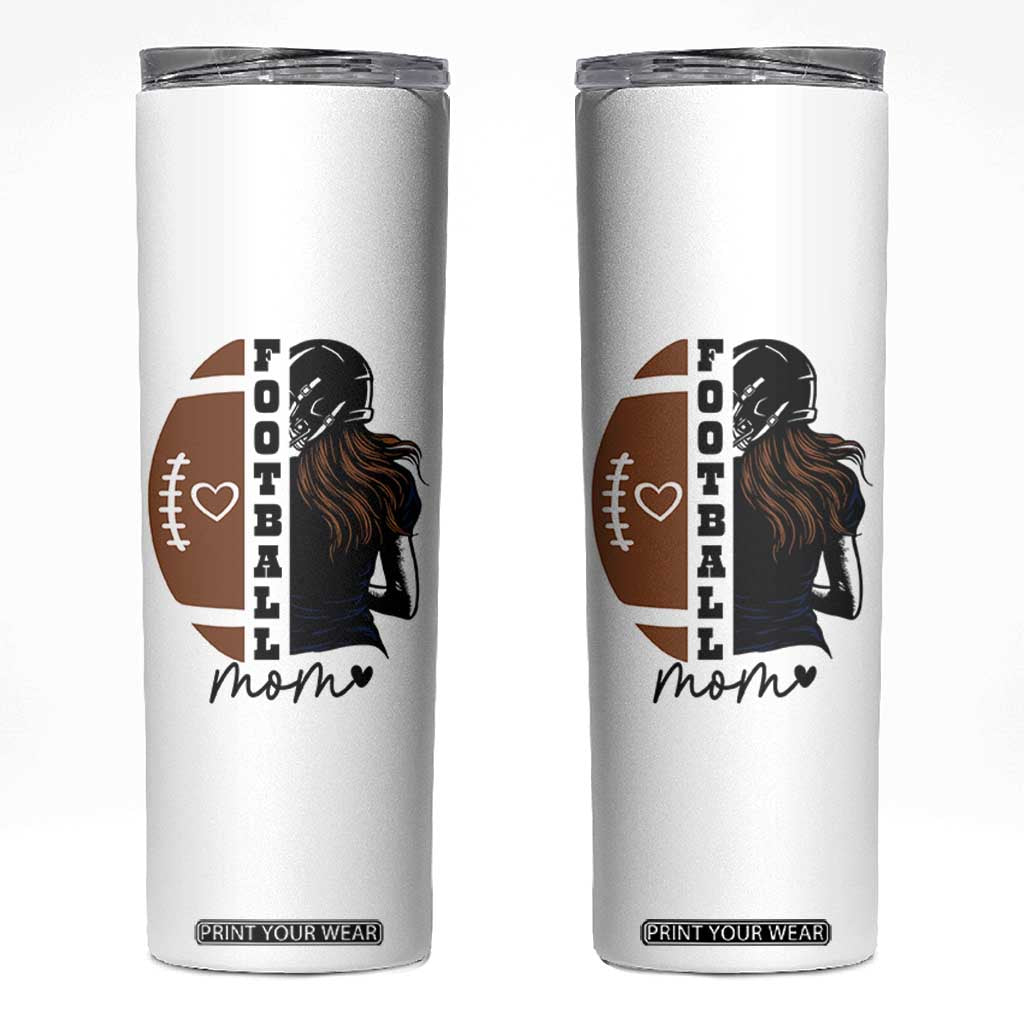 Proud Football Mom Skinny Tumbler Game Day Supporter Gift TS12 White Print Your Wear