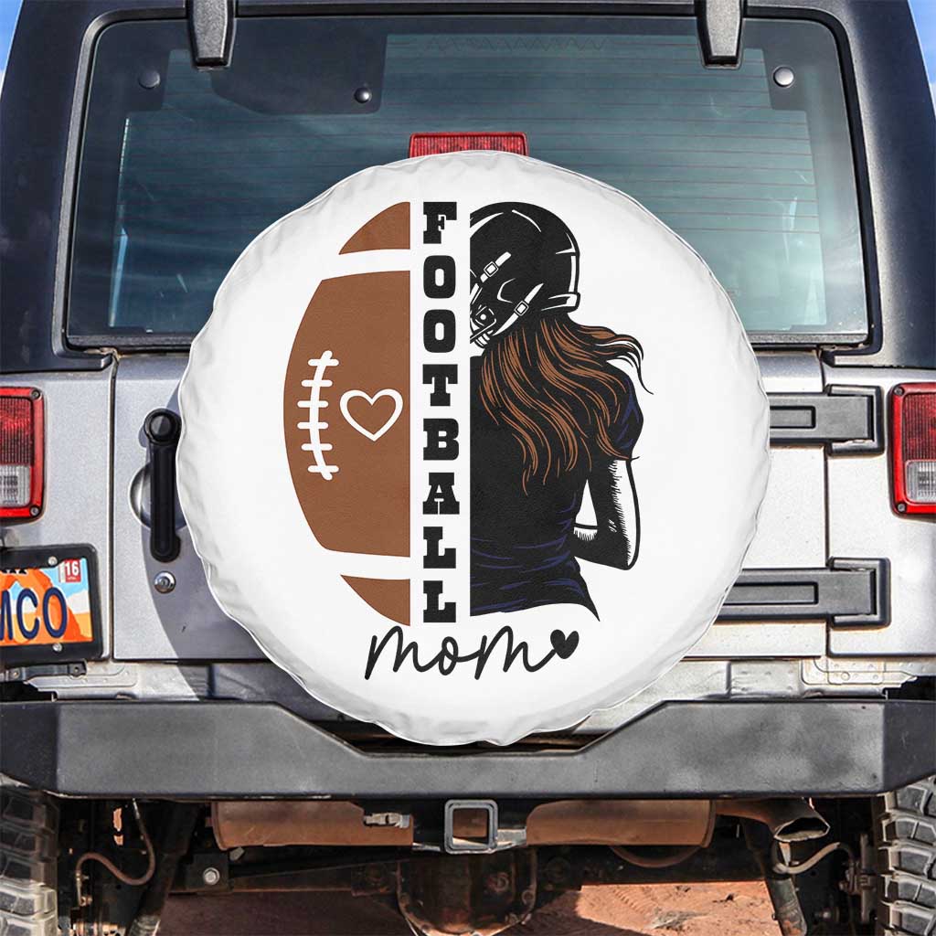 Proud Football Mom Spare Tire Cover Game Day Supporter Gift TS12 No hole White Print Your Wear