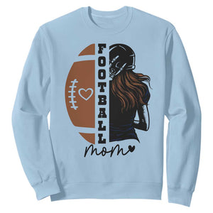 Proud Football Mom Sweatshirt Game Day Supporter Gift TS12 Light Blue Print Your Wear