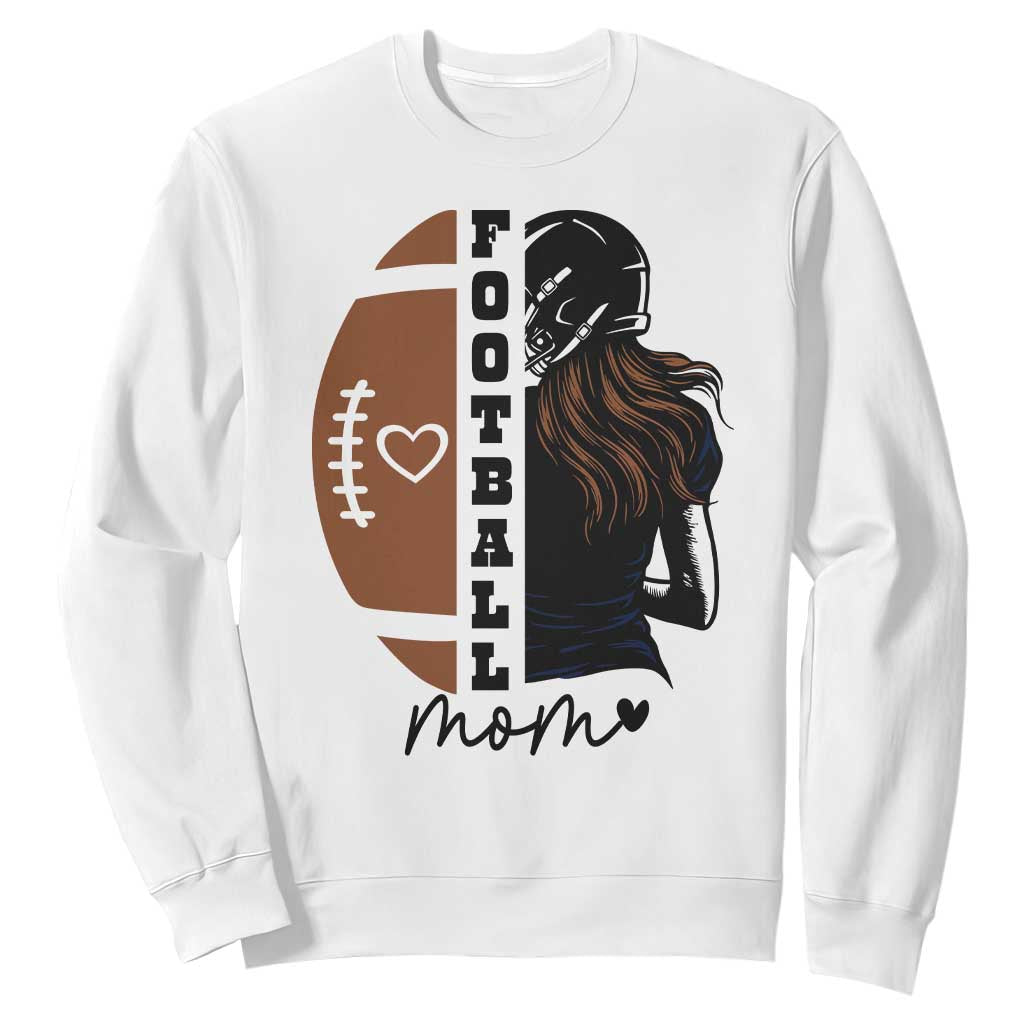 Proud Football Mom Sweatshirt Game Day Supporter Gift TS12 White Print Your Wear