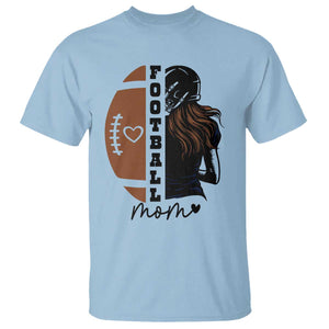 Proud Football Mom T Shirt Game Day Supporter Gift TS12 Light Blue Print Your Wear