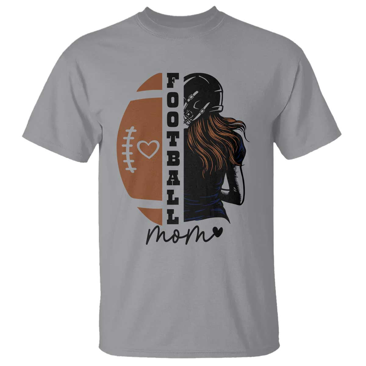 Proud Football Mom T Shirt Game Day Supporter Gift TS12 Sport Gray Print Your Wear