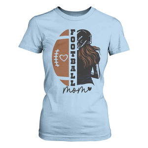 Proud Football Mom T Shirt For Women Game Day Supporter Gift TS12 Light Blue Print Your Wear