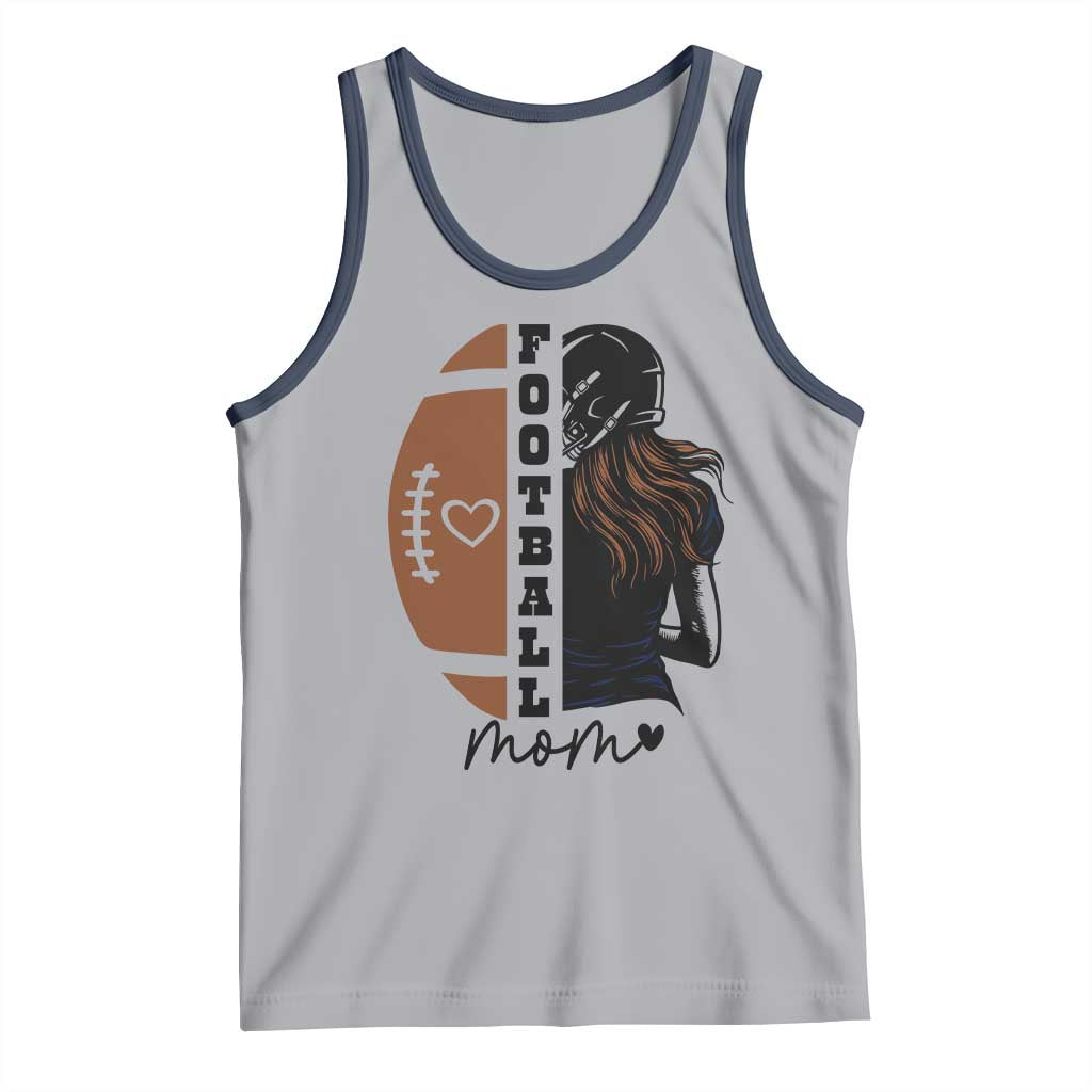 Proud Football Mom Tank Top Game Day Supporter Gift TS12 Athletic Heather Navy Print Your Wear