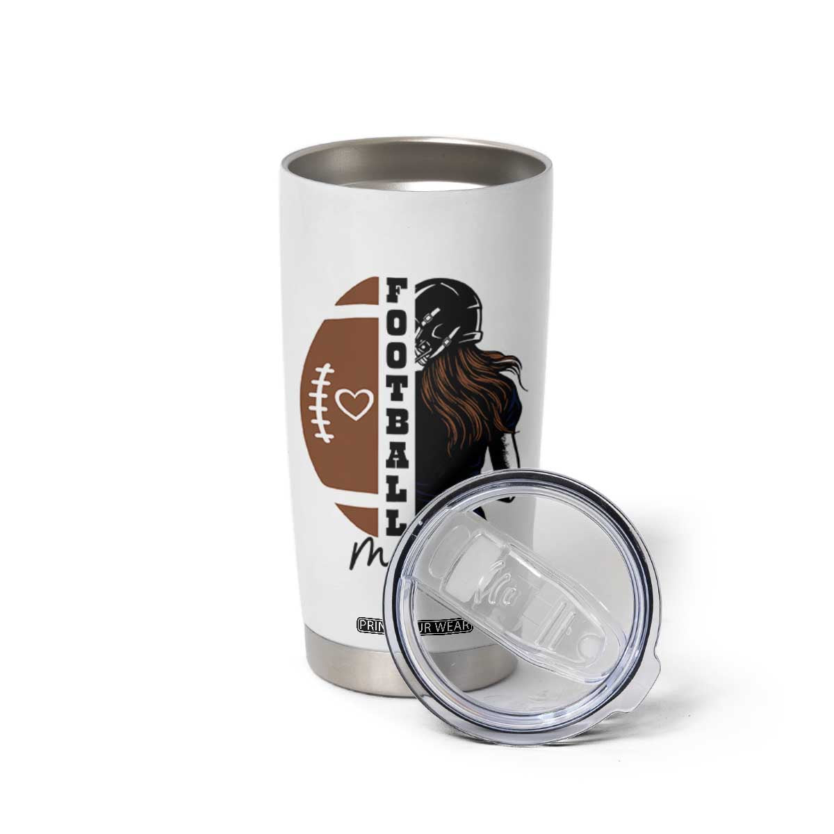 Proud Football Mom Tumbler Cup Game Day Supporter Gift TS12 Print Your Wear