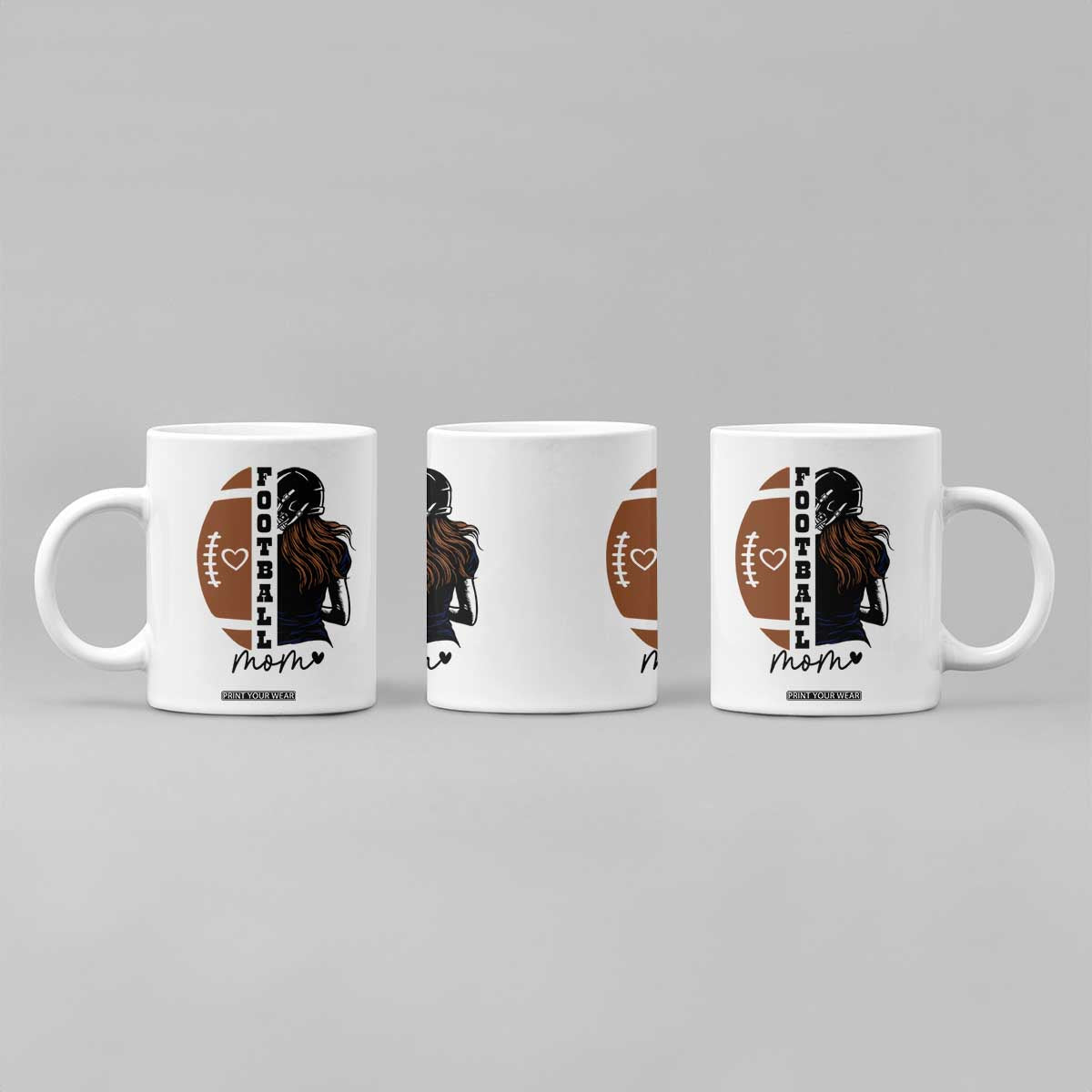 Proud Football Mom Coffee Mug Game Day Supporter Gift TS12 Print Your Wear