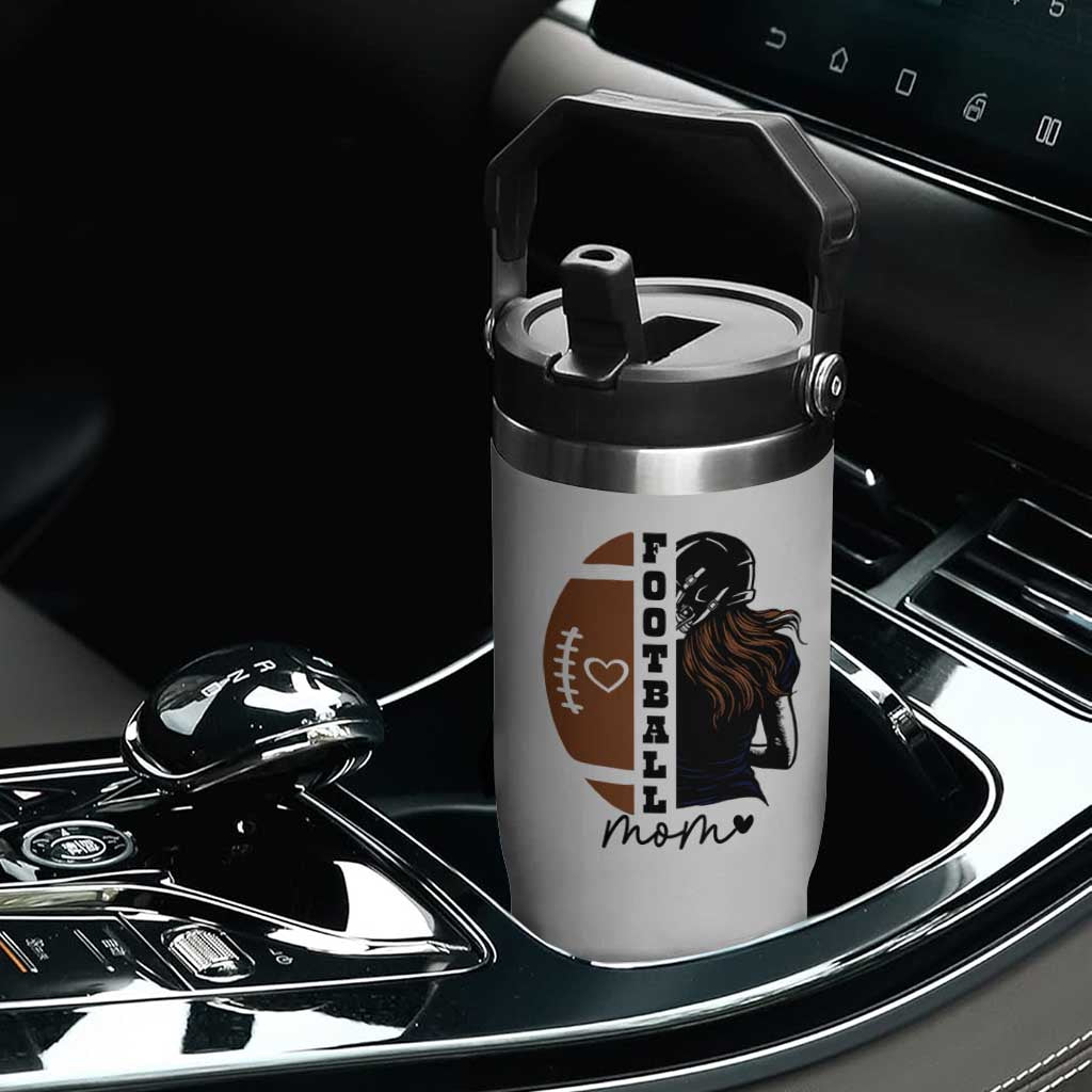 Proud Football Mom Flip Straw Tumbler Game Day Supporter Gift TS12 Print Your Wear