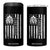 Proud Football Lineman 4 in 1 Can Cooler Tumbler American Flag Sports Gift TS12 One Size: 16 oz Black Print Your Wear