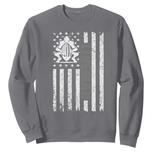 Proud Football Lineman Sweatshirt American Flag Sports Gift TS12 Charcoal Print Your Wear