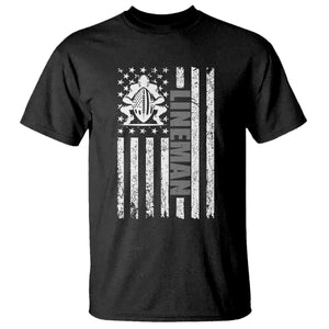 Proud Football Lineman T Shirt American Flag Sports Gift TS12 Black Print Your Wear