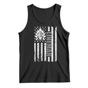 Proud Football Lineman Tank Top American Flag Sports Gift TS12 Black Print Your Wear
