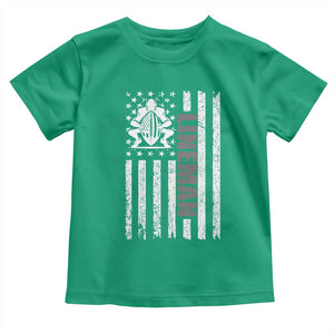 Proud Football Lineman Toddler T Shirt American Flag Sports Gift TS12 Irish Green Print Your Wear