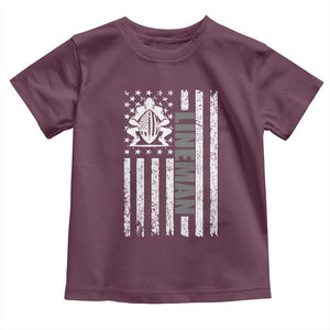 Proud Football Lineman Toddler T Shirt American Flag Sports Gift TS12 Maroon Print Your Wear