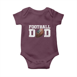 Football Dad Baby Onesie Sports Fan Gift For Men TS12 Maroon Print Your Wear