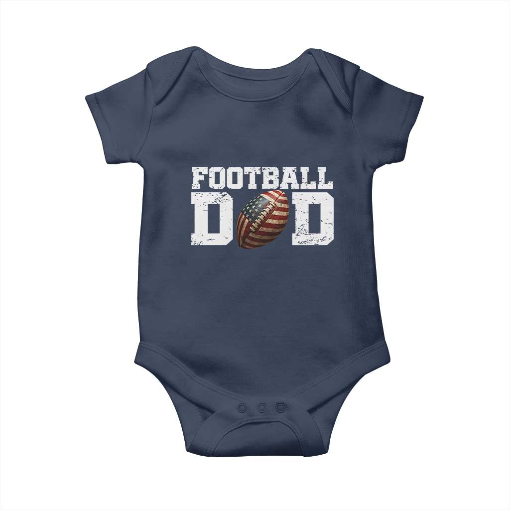 Football Dad Baby Onesie Sports Fan Gift For Men TS12 Navy Print Your Wear