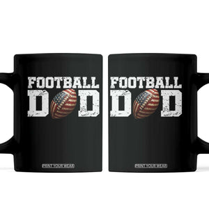 Football Dad Coffee Mug Sports Fan Gift For Men TS12 Black Print Your Wear