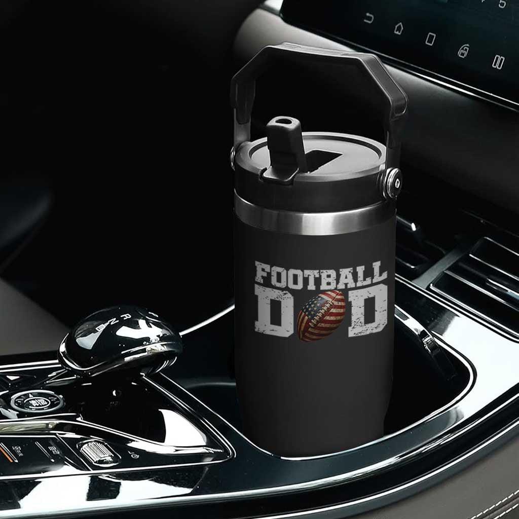 Football Dad Flip Straw Tumbler Sports Fan Gift For Men TS12 Print Your Wear