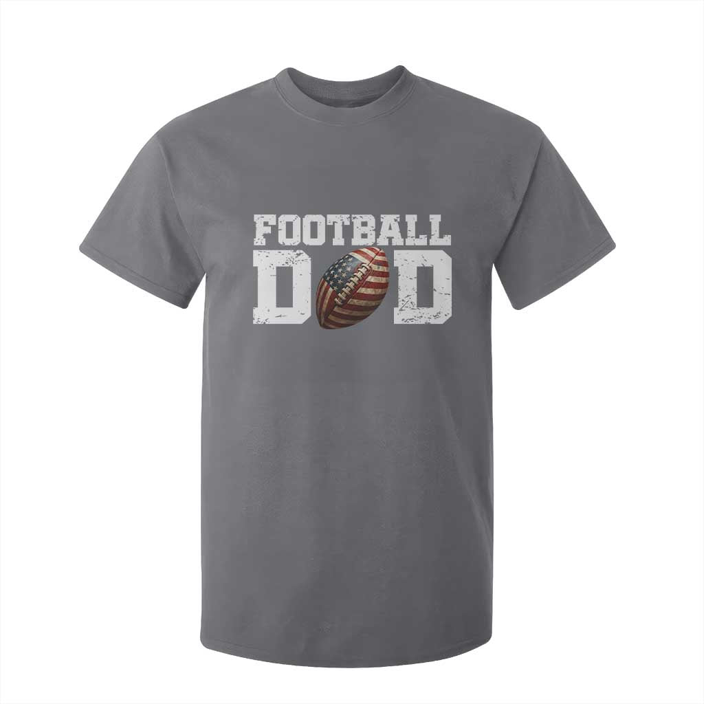Football Dad T Shirt For Kid Sports Fan Gift For Men TS12 Charcoal Print Your Wear