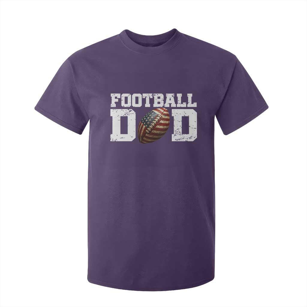 Football Dad T Shirt For Kid Sports Fan Gift For Men TS12 Purple Print Your Wear