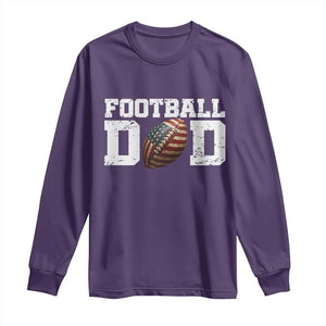 Football Dad Long Sleeve Shirt Sports Fan Gift For Men TS12 Purple Print Your Wear