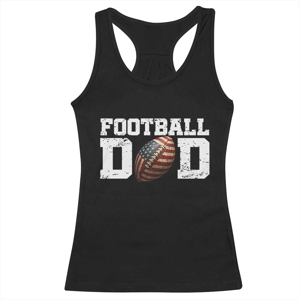 Football Dad Racerback Tank Top Sports Fan Gift For Men TS12 Black Print Your Wear