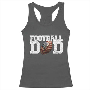 Football Dad Racerback Tank Top Sports Fan Gift For Men TS12 Dark Heather Print Your Wear