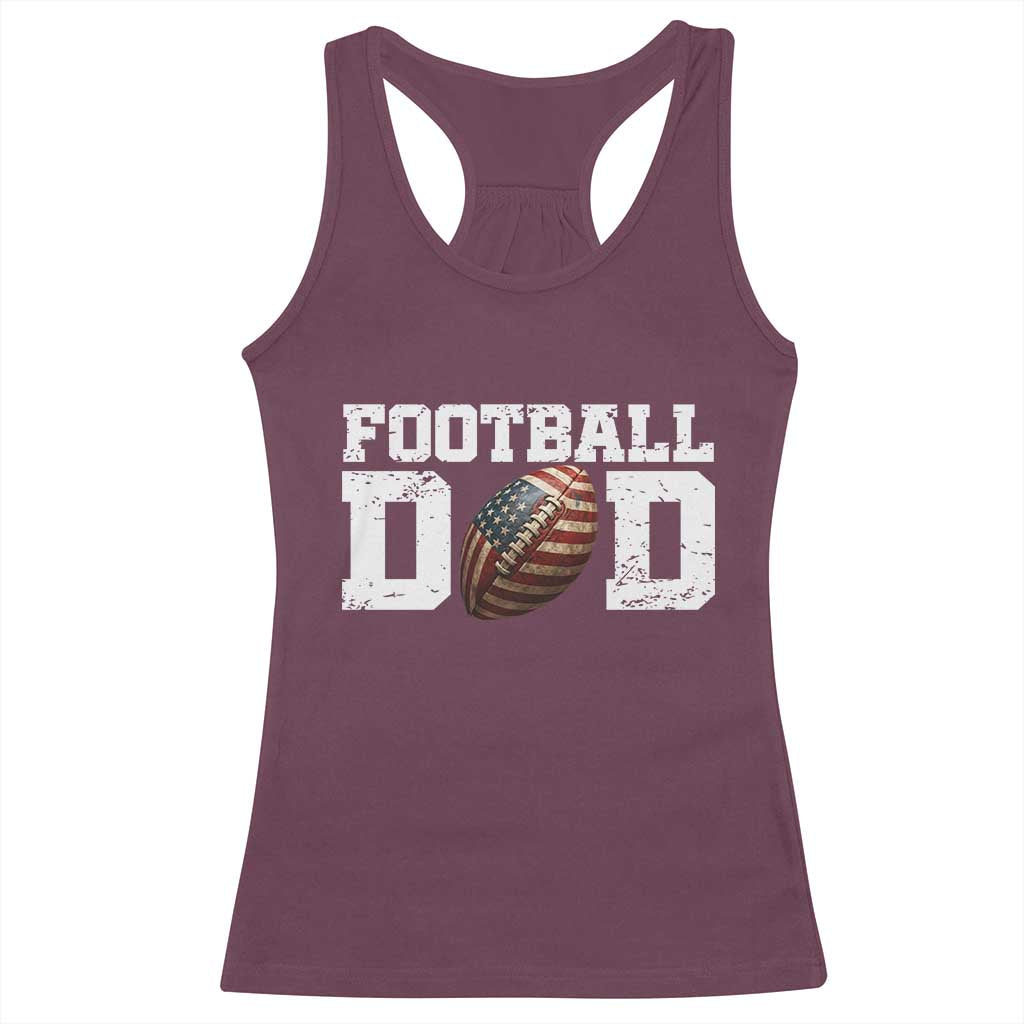 Football Dad Racerback Tank Top Sports Fan Gift For Men TS12 Maroon Print Your Wear