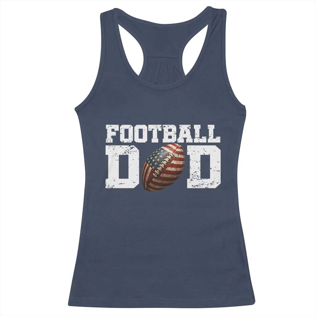 Football Dad Racerback Tank Top Sports Fan Gift For Men TS12 Navy Print Your Wear
