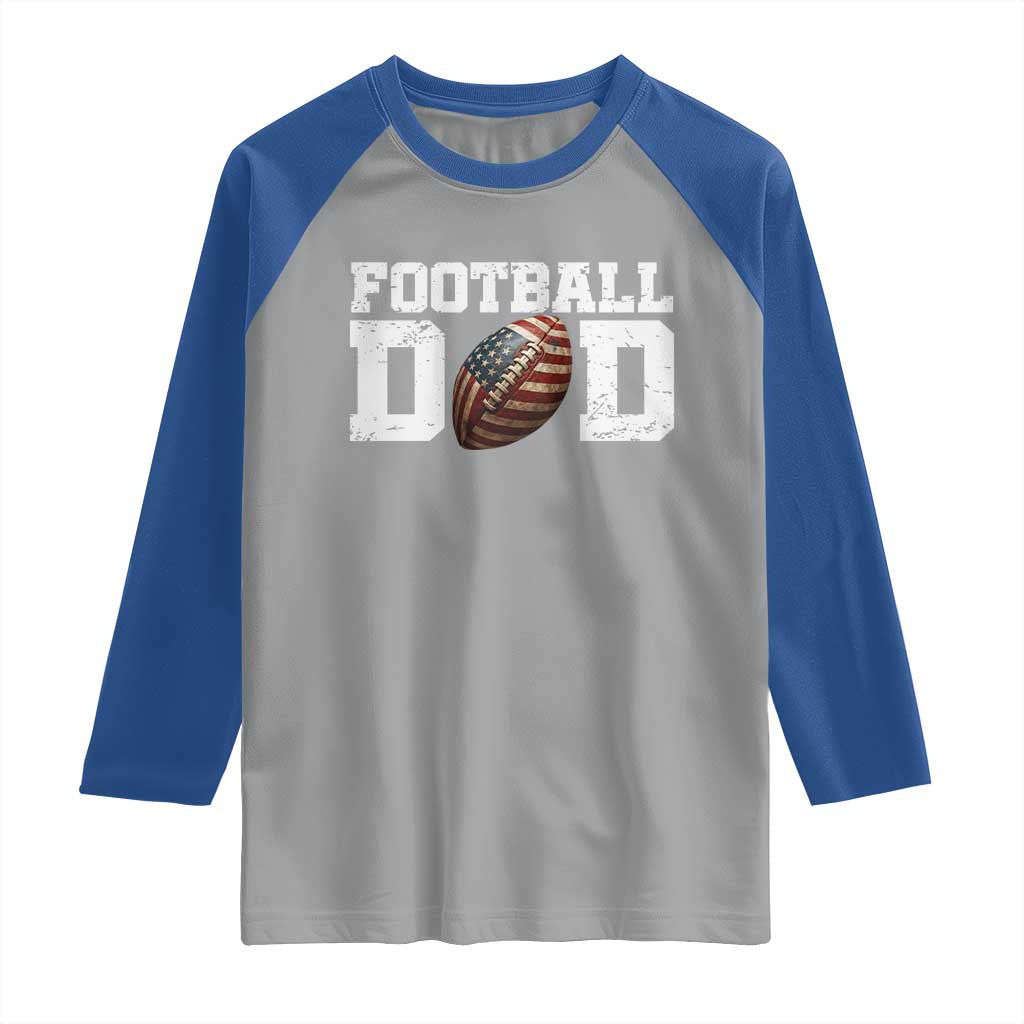Football Dad Raglan Shirt Sports Fan Gift For Men TS12 Sport Gray Royal Print Your Wear
