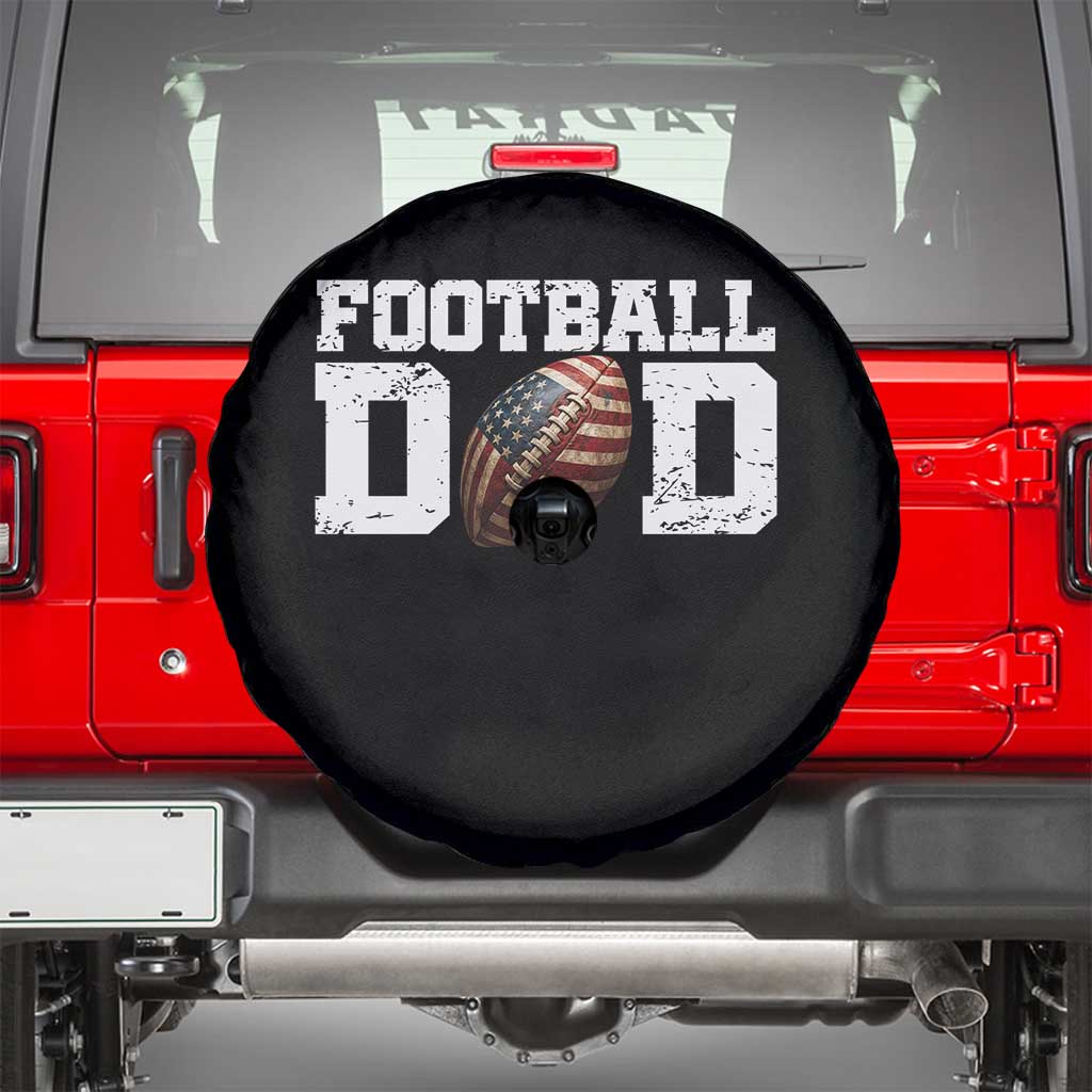 Football Dad Spare Tire Cover Sports Fan Gift For Men TS12 Black Print Your Wear