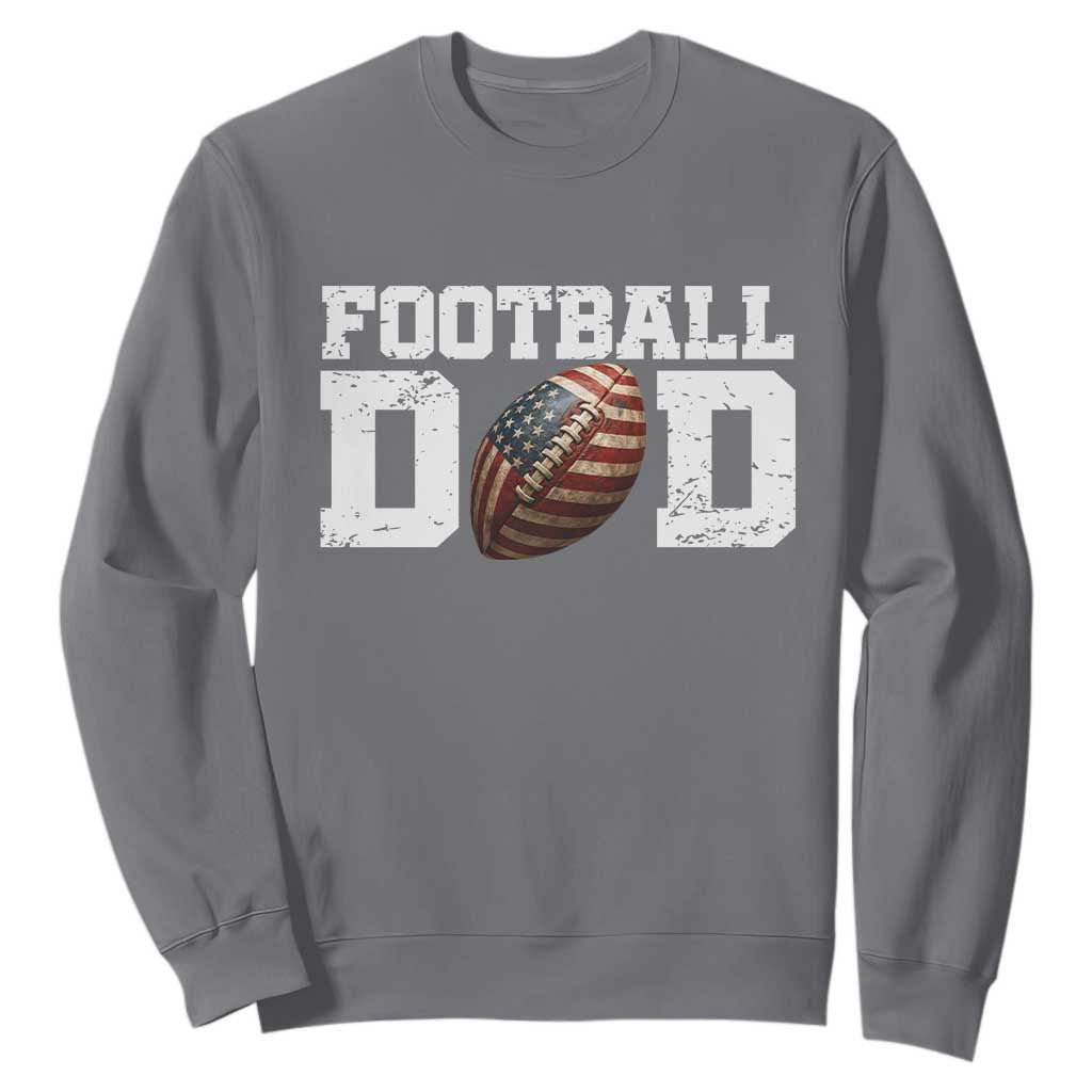 Football Dad Sweatshirt Sports Fan Gift For Men TS12 Charcoal Print Your Wear