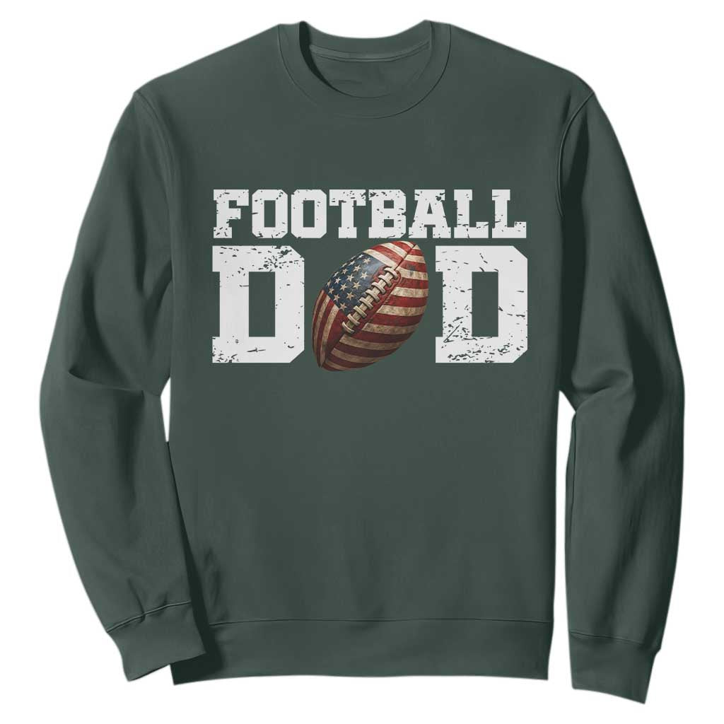 Football Dad Sweatshirt Sports Fan Gift For Men TS12 Dark Forest Green Print Your Wear