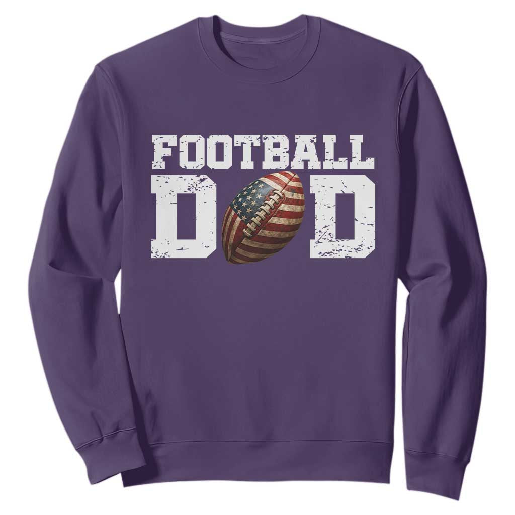 Football Dad Sweatshirt Sports Fan Gift For Men TS12 Purple Print Your Wear