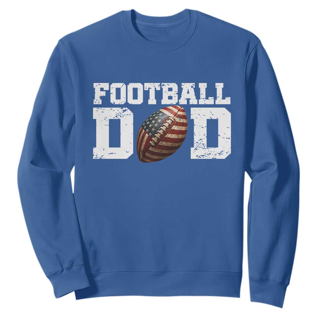 Football Dad Sweatshirt Sports Fan Gift For Men TS12 Royal Blue Print Your Wear