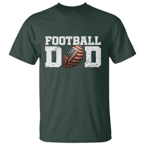 Football Dad T Shirt Sports Fan Gift For Men TS12 Dark Forest Green Print Your Wear