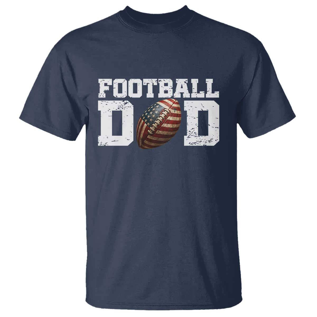 Football Dad T Shirt Sports Fan Gift For Men TS12 Navy Print Your Wear