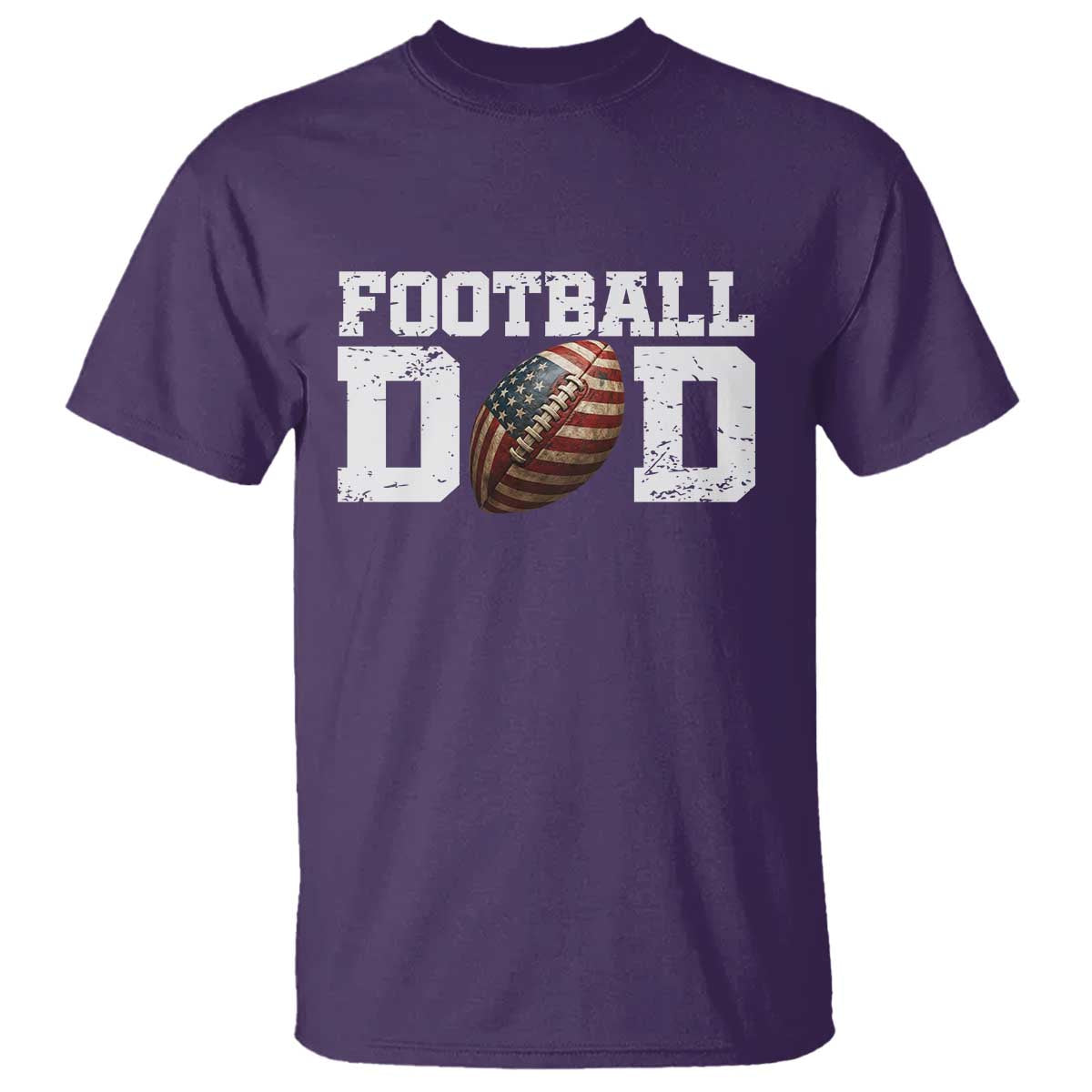 Football Dad T Shirt Sports Fan Gift For Men TS12 Purple Print Your Wear