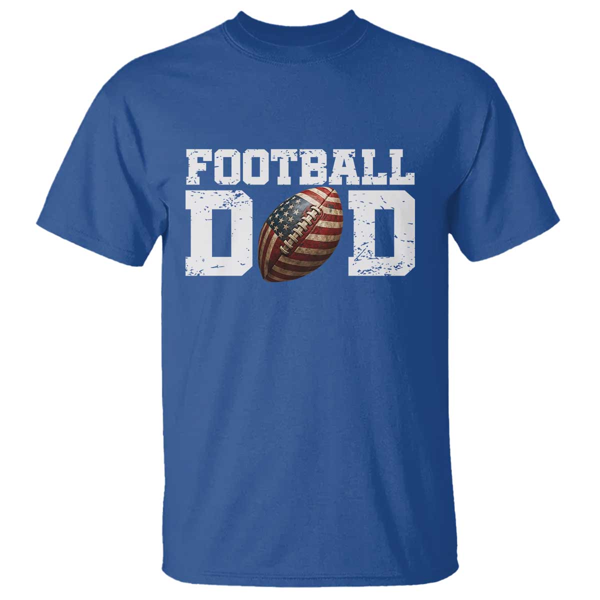 Football Dad T Shirt Sports Fan Gift For Men TS12 Royal Blue Print Your Wear
