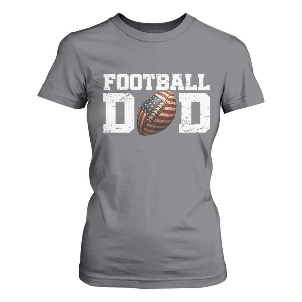 Football Dad T Shirt For Women Sports Fan Gift For Men TS12 Charcoal Print Your Wear