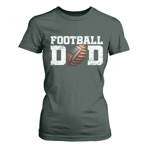 Football Dad T Shirt For Women Sports Fan Gift For Men TS12 Dark Forest Green Print Your Wear