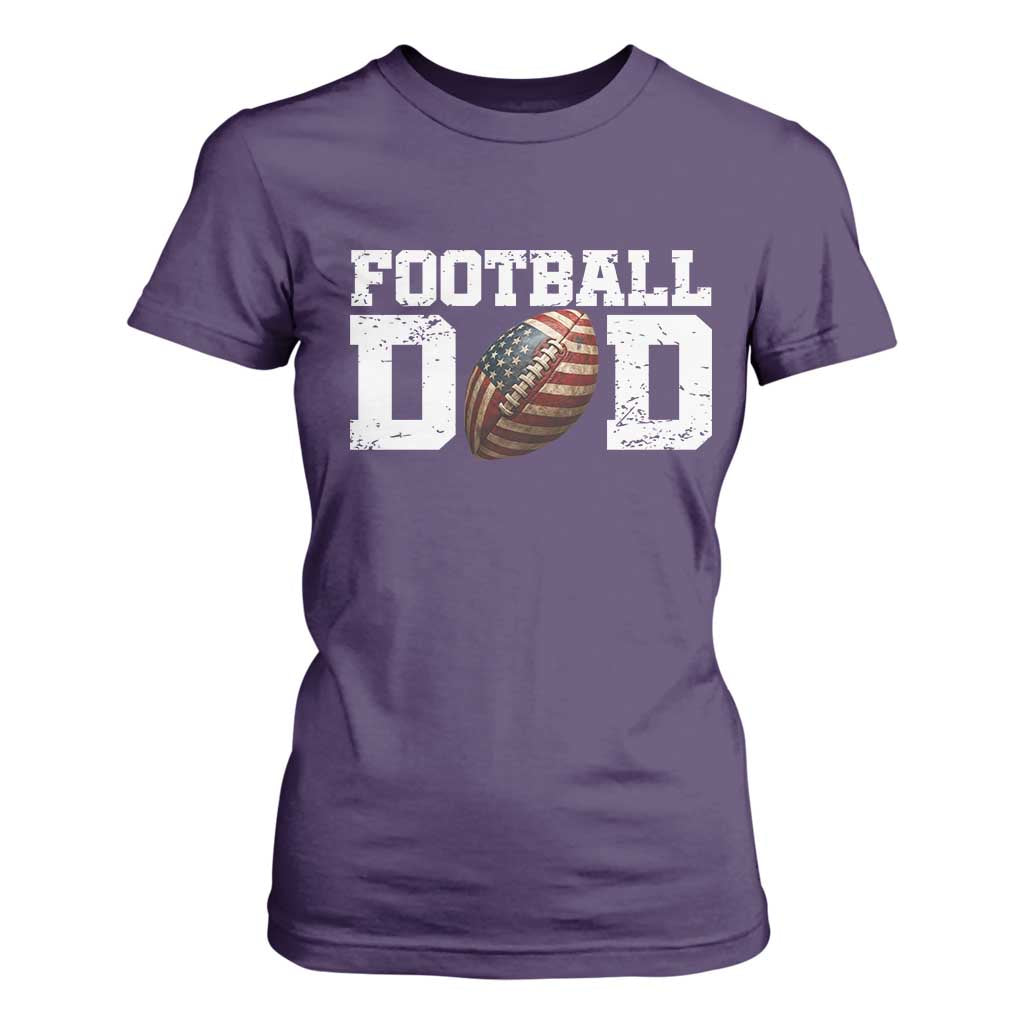 Football Dad T Shirt For Women Sports Fan Gift For Men TS12 Purple Print Your Wear