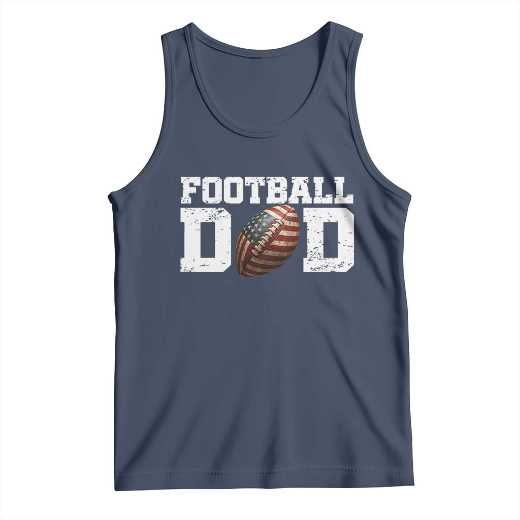 Football Dad Tank Top Sports Fan Gift For Men TS12 Navy Print Your Wear