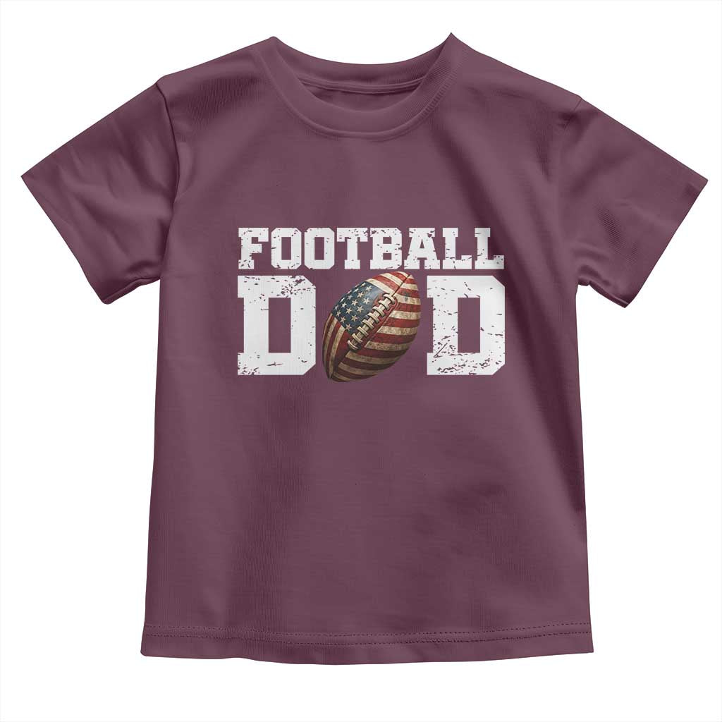 Football Dad Toddler T Shirt Sports Fan Gift For Men TS12 Maroon Print Your Wear