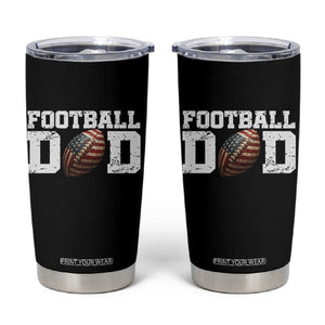 Football Dad Tumbler Cup Sports Fan Gift For Men TS12 Black Print Your Wear